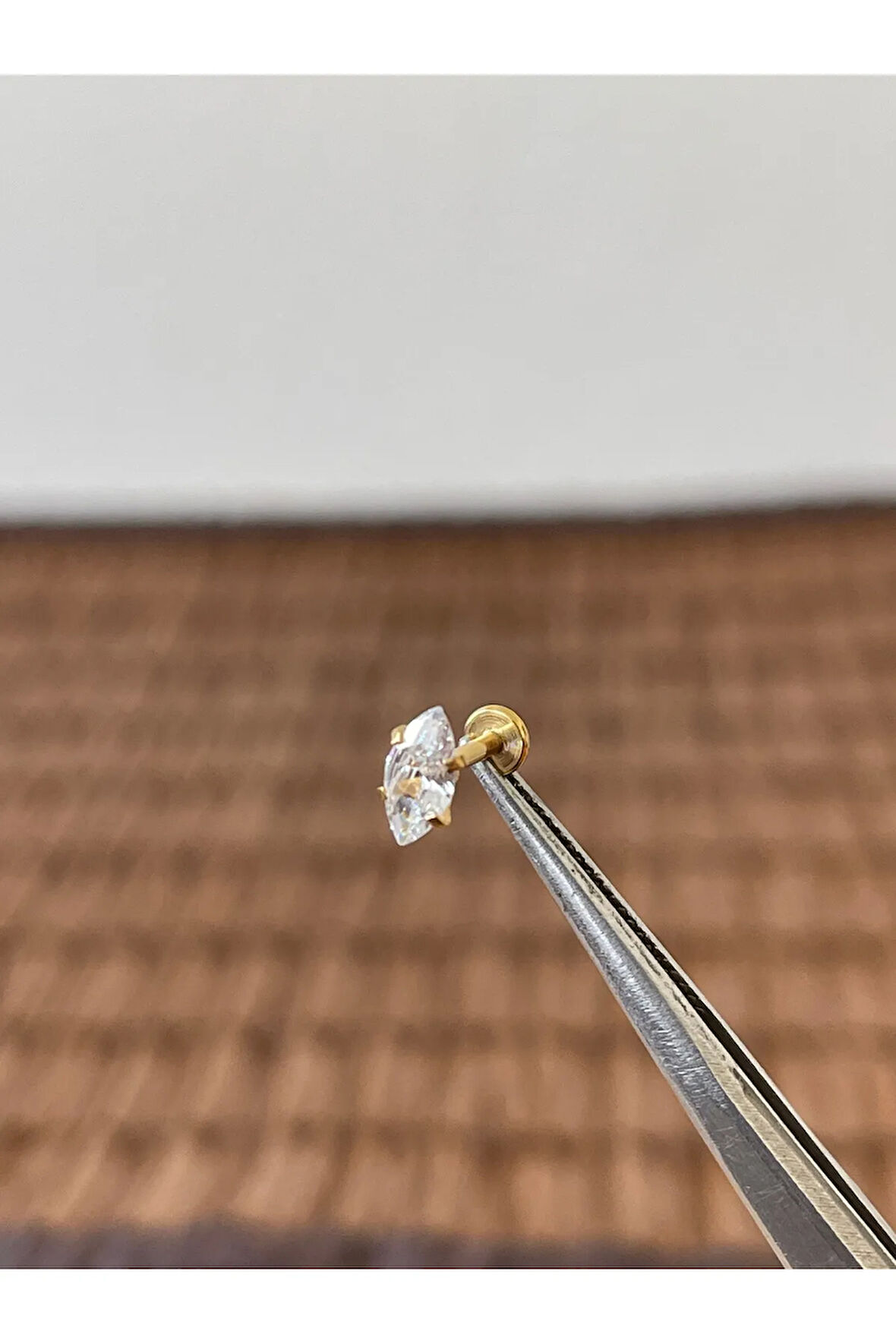 316 L Cerrahi Çelik Markiz Kesim Dudak Helix Tragus Kıkırdak Piercingi