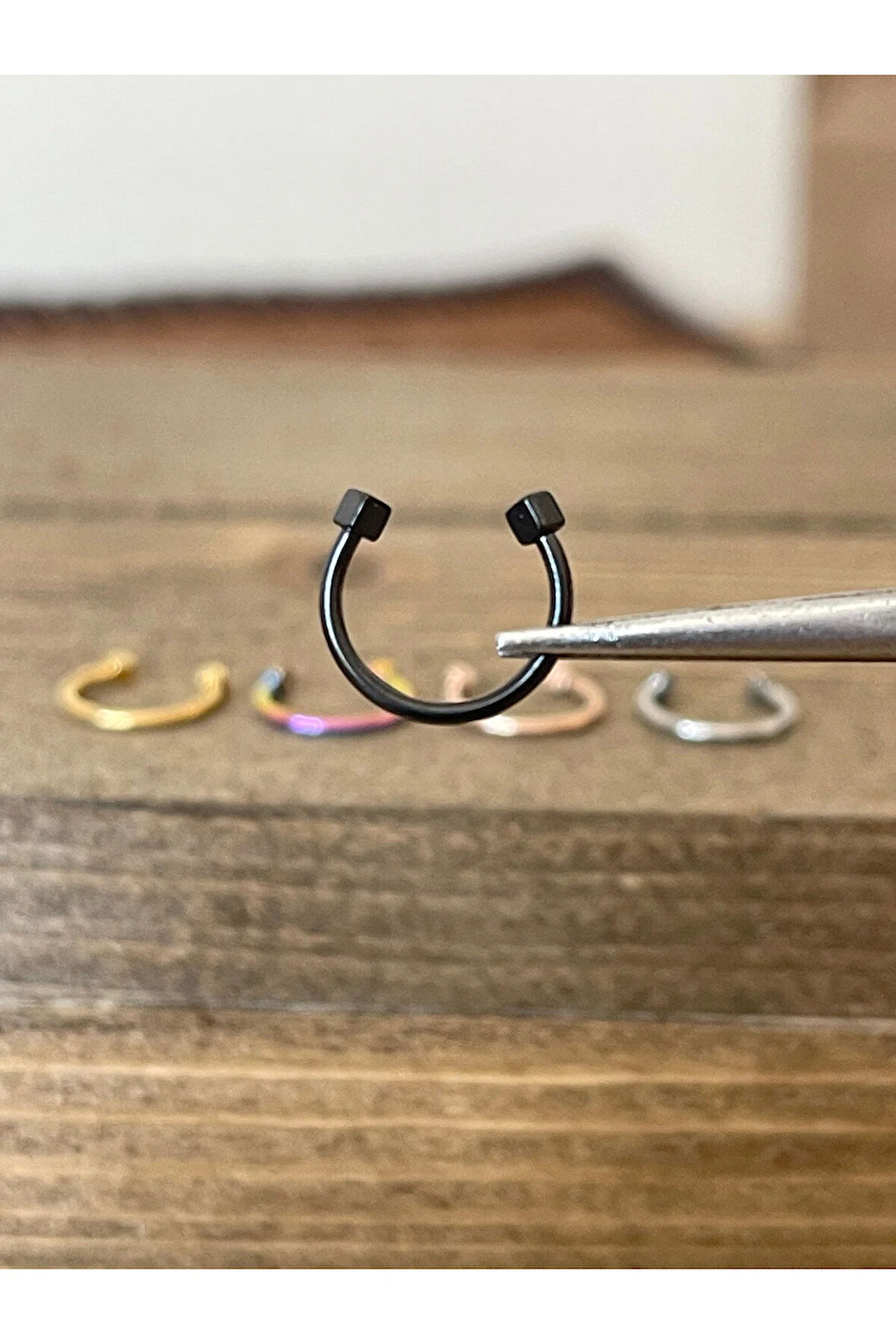 316 L Cerrahi Çelik Anti Alerjik Küp Modeli Halka Piercing 10mm x 1,2mm