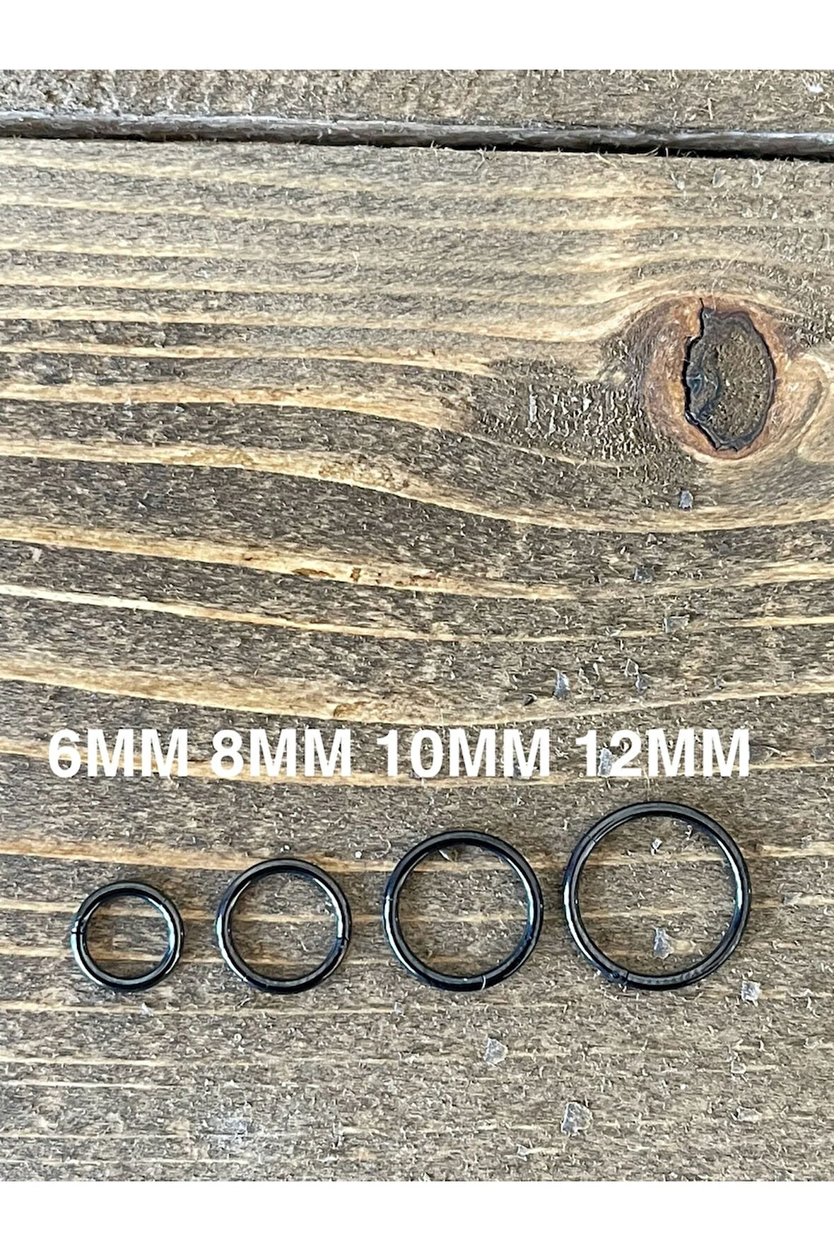 316 L Cerrahi Çelik Anti Alerjik Kilitli Halka Piercing SiyahRenk