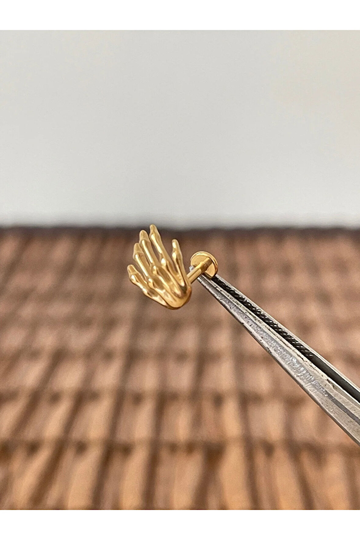 316 L Cerrahi Çelik İskelet El Modeli Dudak Kıkırdak Helix Tragus Piercingi