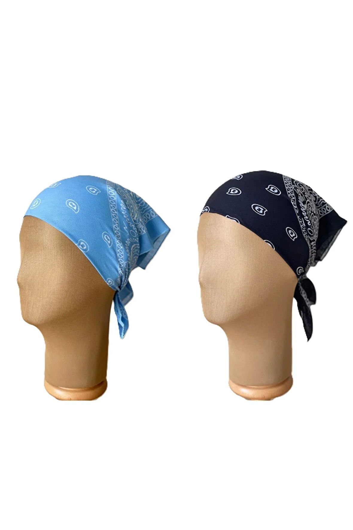 %100 Pamuklu Klasik Desen Unisex 2li Bandana Seti Renkli Bandana Etnik Desenli A Kalite Bandana