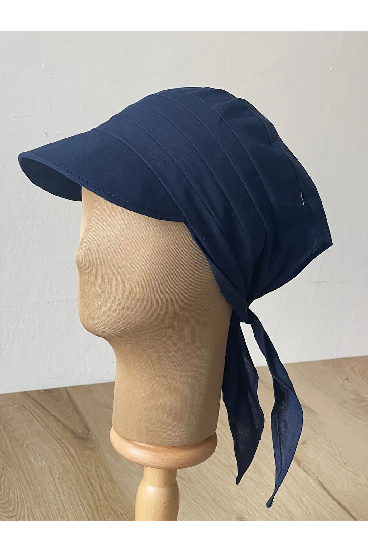 Safari Kadın Şapkası , Bağlamalı Eşarplı Şapka Plaj Şapkası Siperli Bandana Şapka