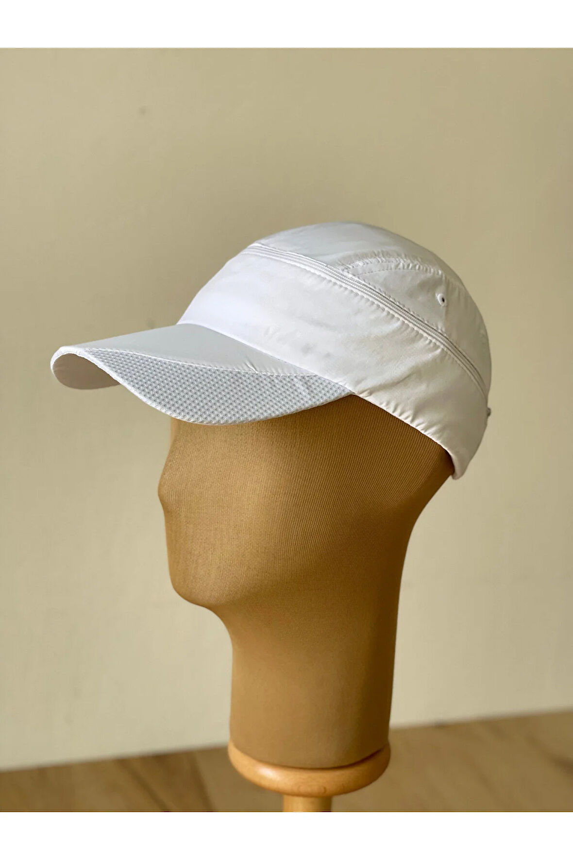 Üstü Açılır Fermuarlı ( Arka Kısmı Ayarlanbilir )Sporcu Koşu Tenis Şapkası Vizör Şapka