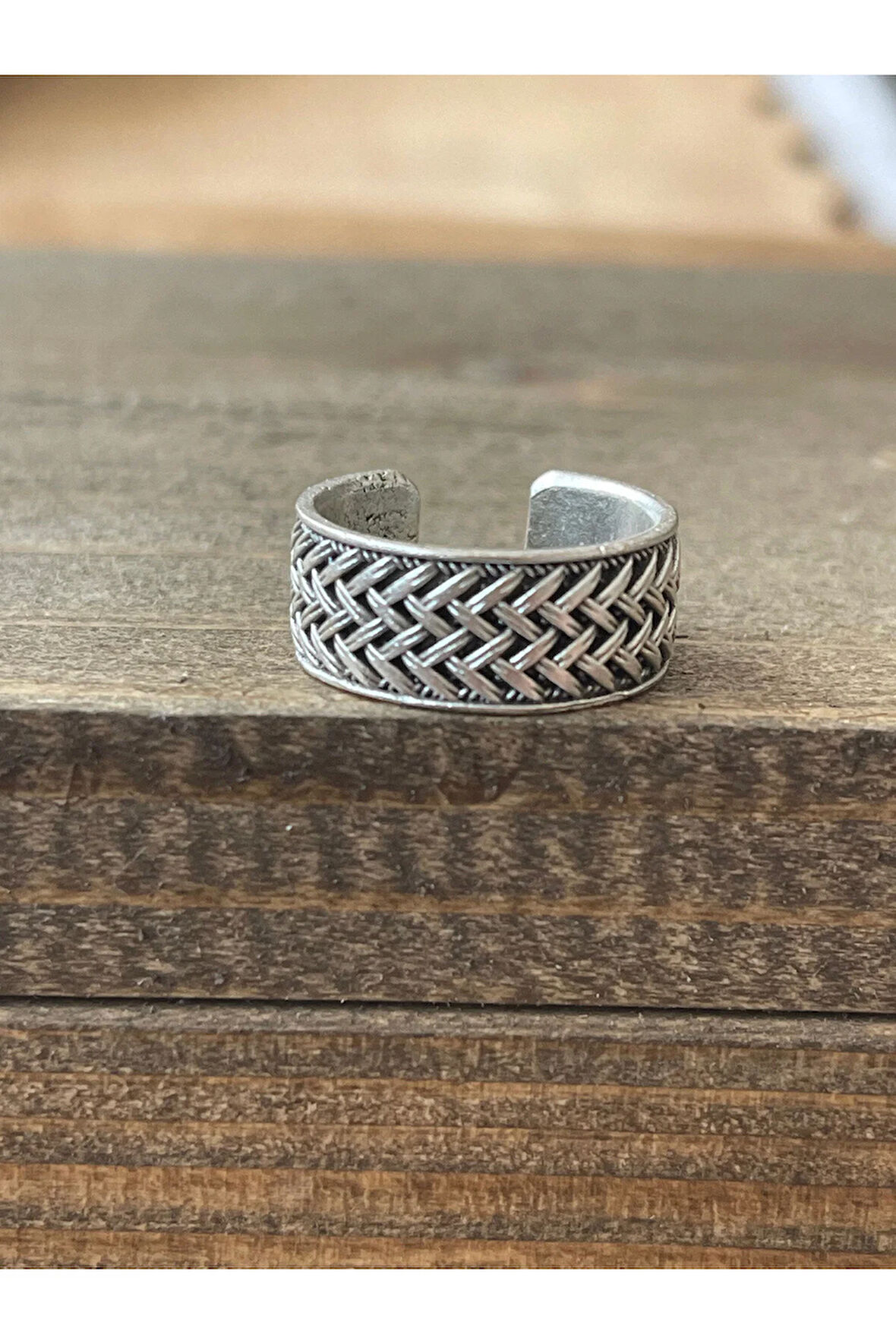 Ayarlanabilir Ölçü 925 Ayar Gümüş Kaplama Klasik Desen İşçilikli Tasarım Yüzük