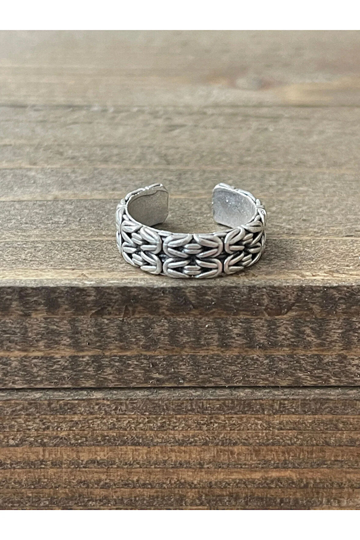 Ayarlanabilir Ölçü 925 Ayar Gümüş Kaplama Klasik Desen İşçilikli Tasarım Yüzük