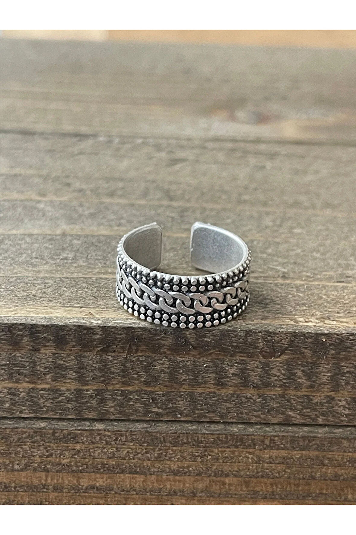 Ayarlanabilir Ölçü 925 Ayar Gümüş Kaplama Klasik Desen İşçilikli Tasarım Yüzük