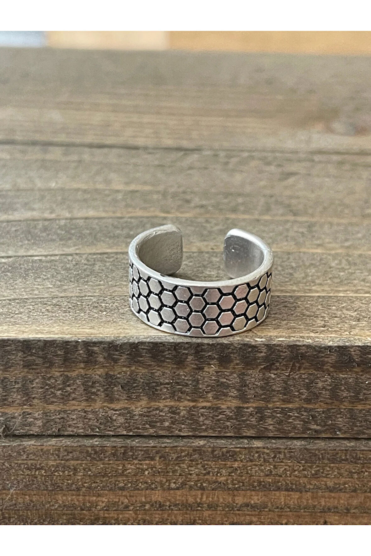 Ayarlanabilir Ölçü 925 Ayar Gümüş Kaplama Klasik Desen İşçilikli Tasarım Yüzük