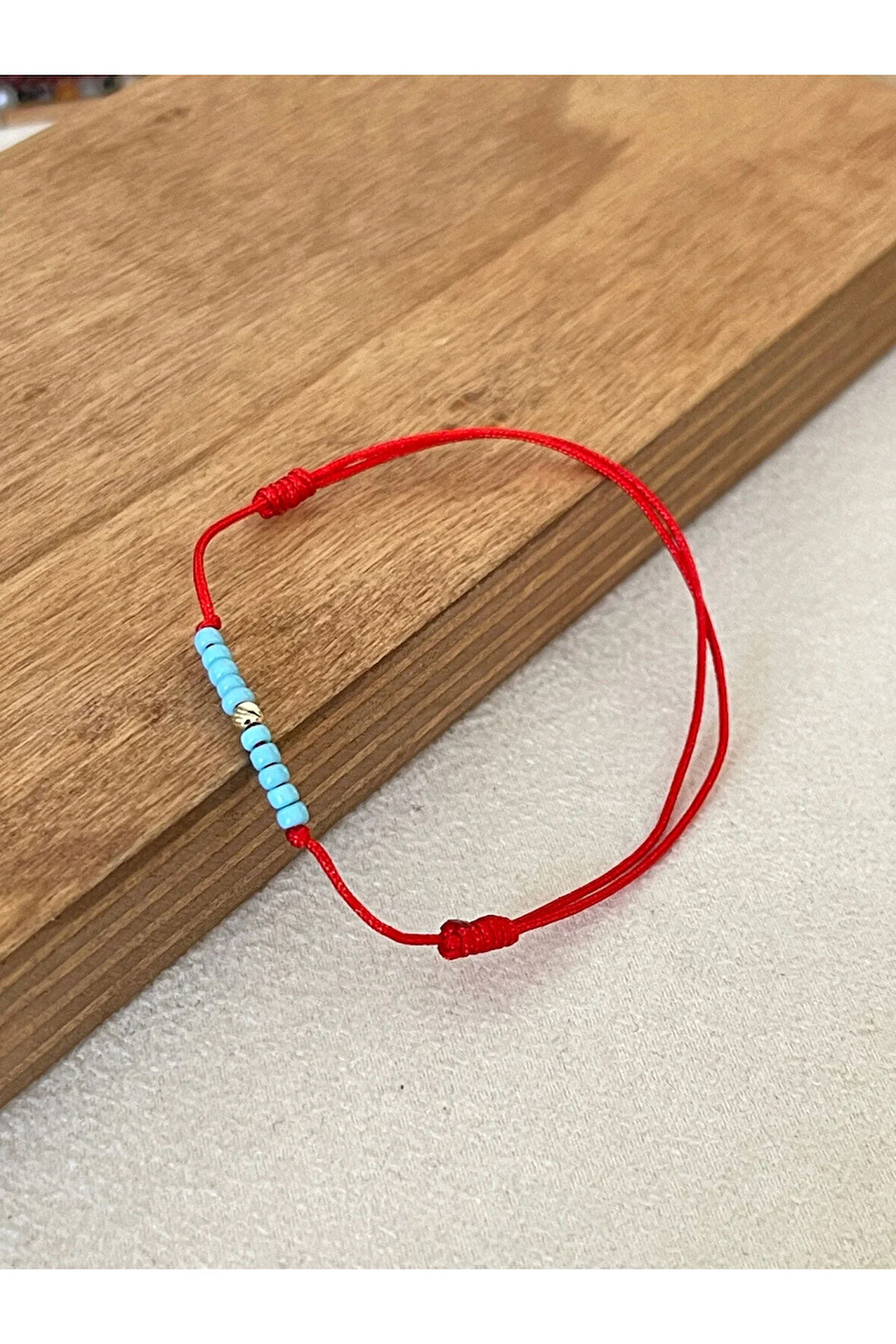 14 Ayar Altın Dorika Detaylı Mavi Taşlı El İşi Zarif Altın Halhal