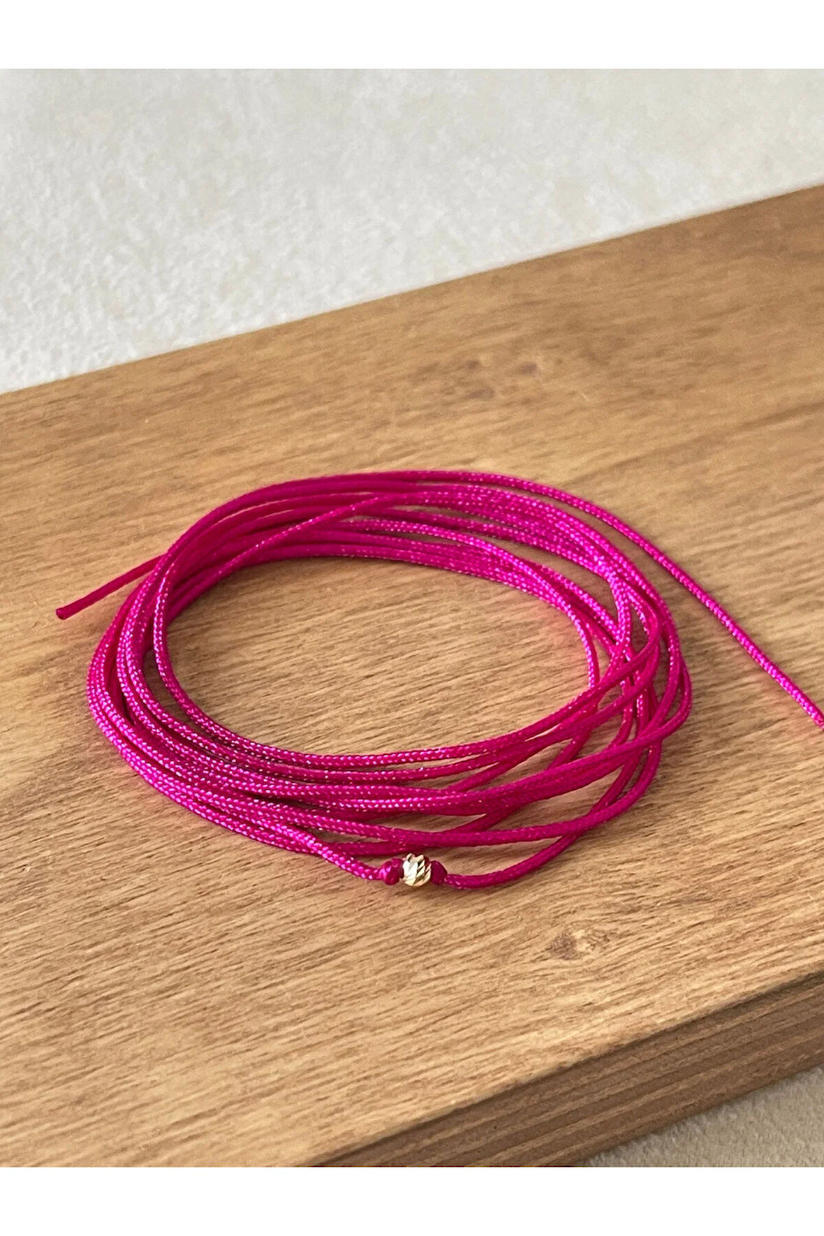 14 Ayar Altın Dorika Detaylı Altın Şans Bereket Halhalı Altın Şans İpi