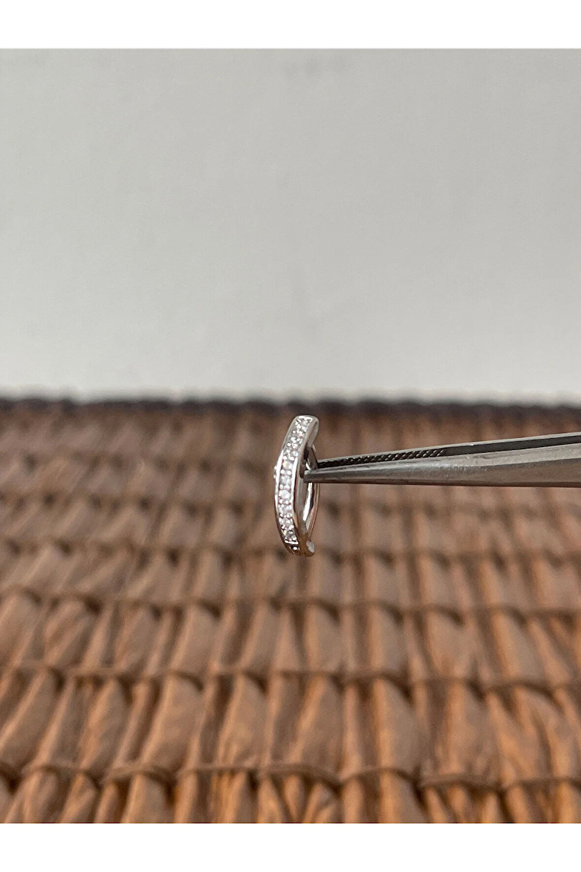 316 L Cerrahi Çelik Pırlanta Modeli Su Taşı Göbek Piercingi