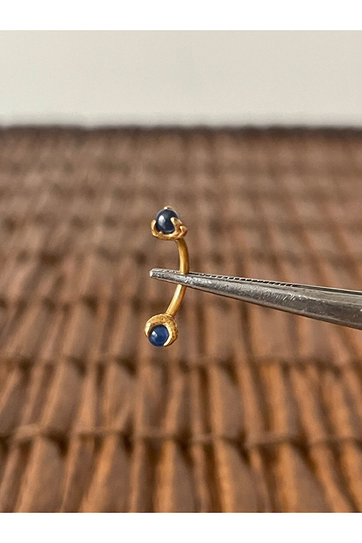 316 L Cerrahi Çelik Doğal Taşlı Kaş Kulak Snug Helix Kıkırdak Daith Conch Rook Tragus Piercing