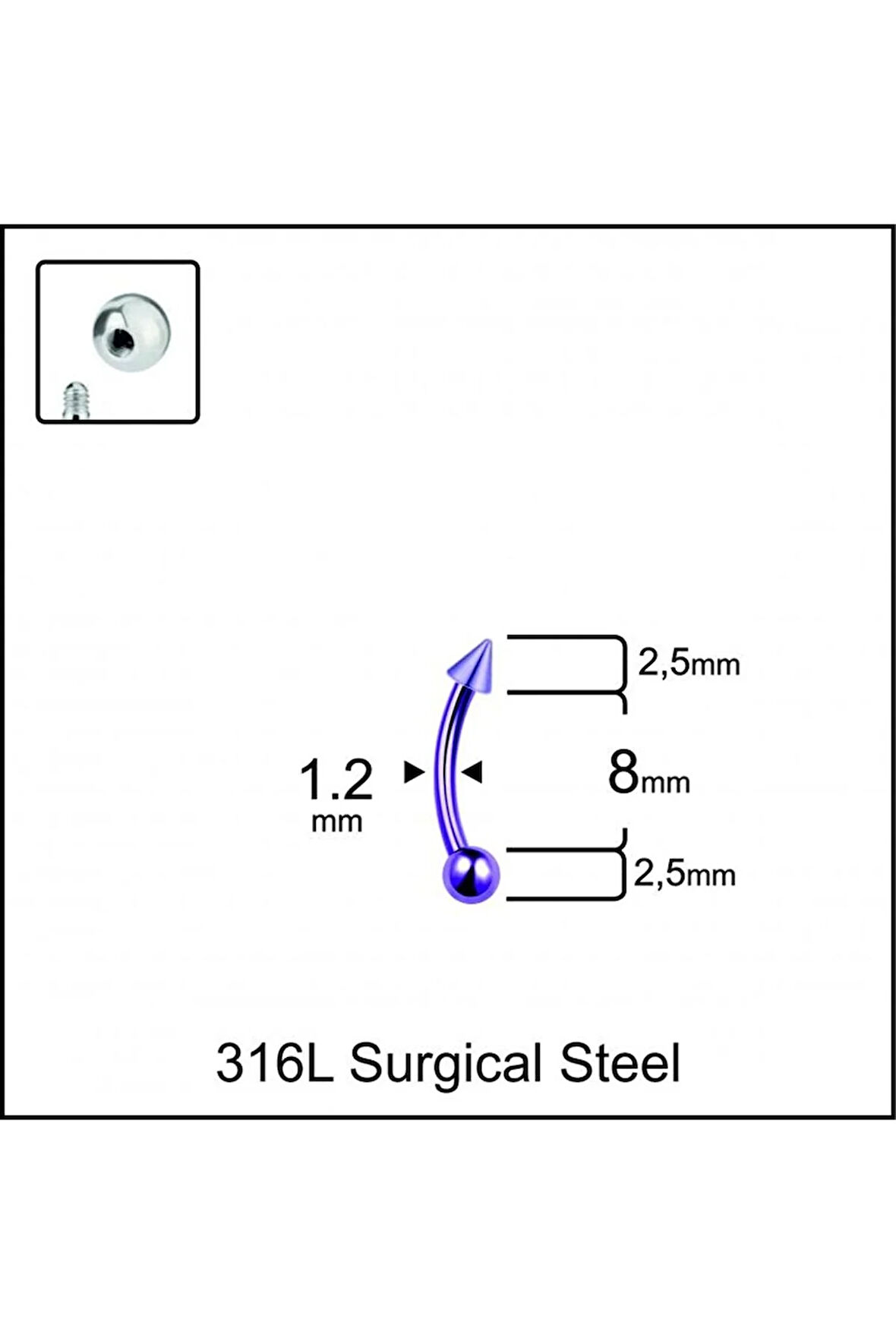 316 L Cerrahi Çelik Kaş Kulak Snug Helik Kıkırdan Daith Conch Rokk Tragus Piercing