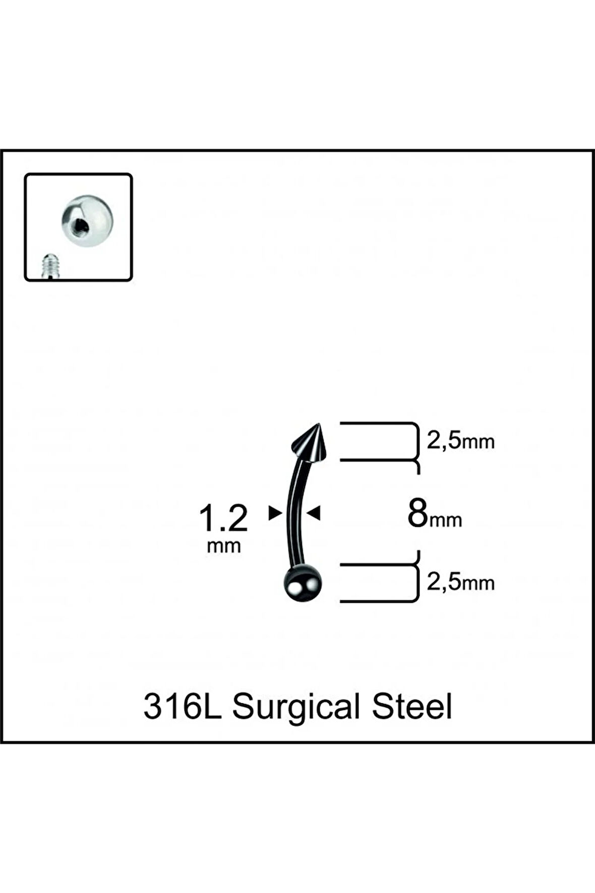 316 L Cerrahi Çelik Kaş Kulak Snug Helik Kıkırdan Daith Conch Rokk Tragus Piercing