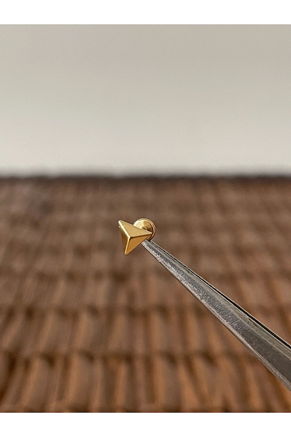 316 L Cerrahi Çelik Üçken Modeli Dudak Helix Tragus Kıkırdak Conch Piercing