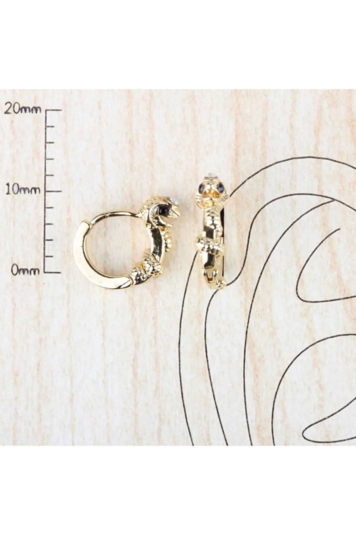 Pirinç Rodyum Kaplama Yılan Kobra Kıkırdak Helix Tragus Piercingi