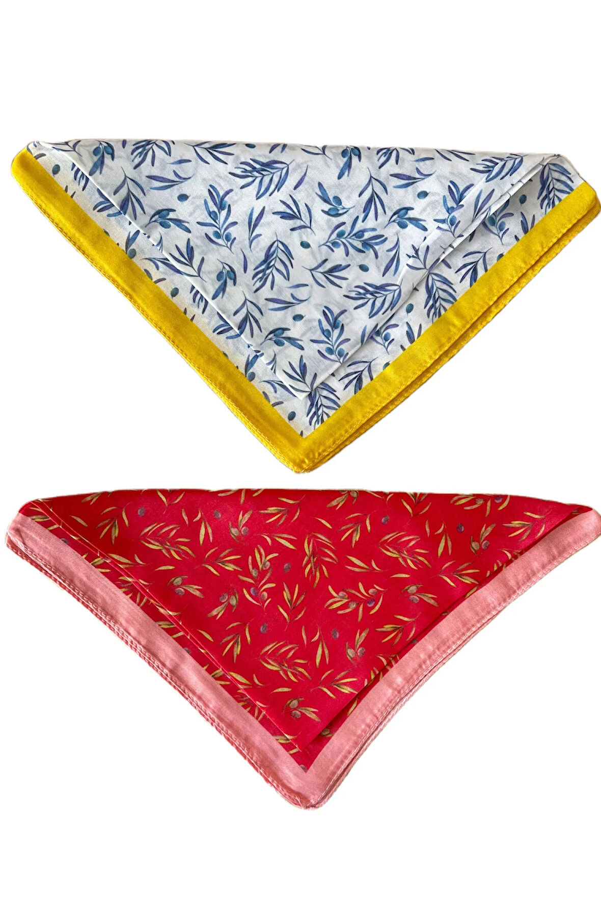 2 Li %100 Pamuklu Bandana Seti Özel Desen Bandana Fular Çanta Aksesuarı Bandana 45x50 Cm