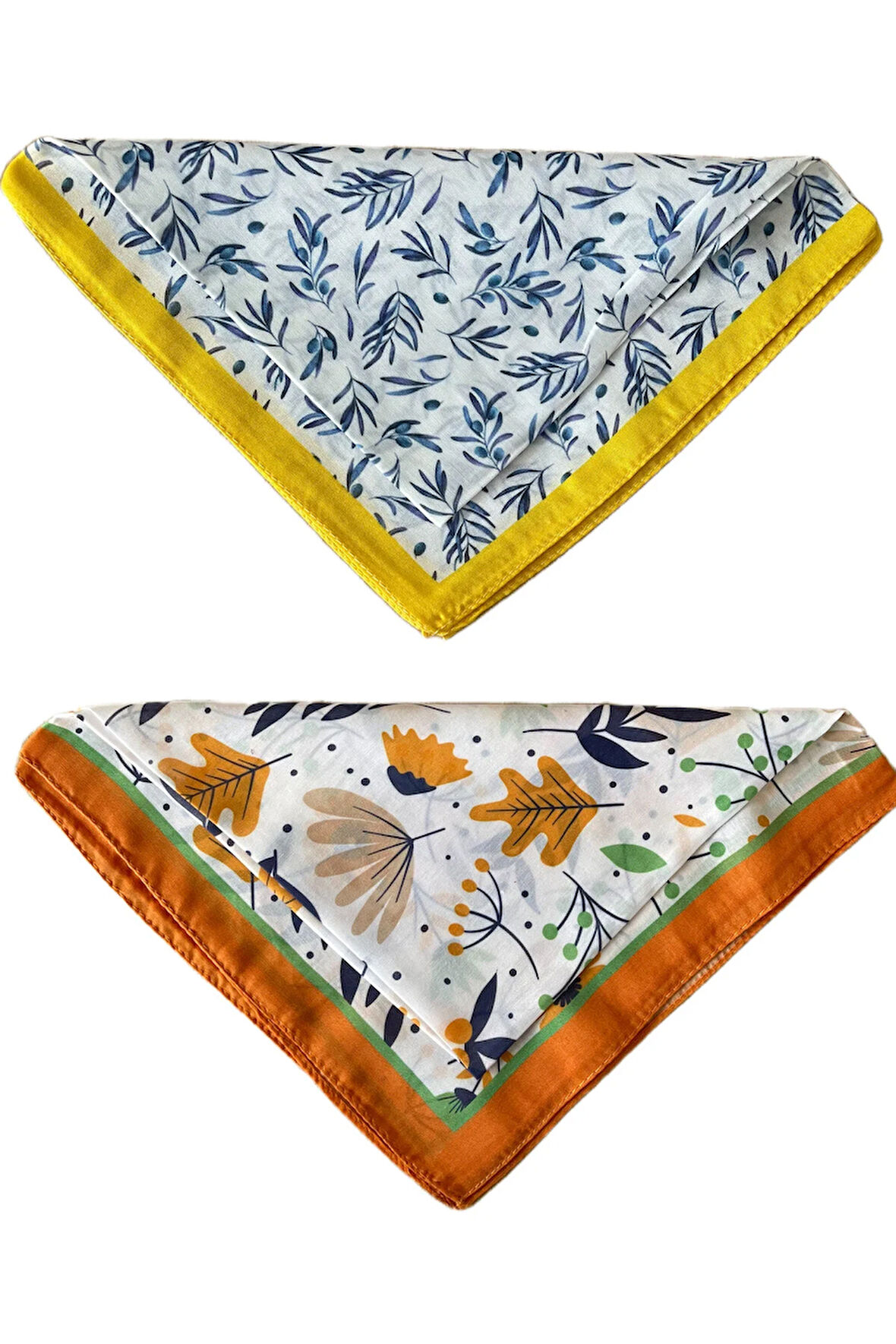 2 Li %100 Pamuklu Bandana Seti Özel Desen Bandana Fular Çanta Aksesuarı Bandana 45x50 Cm