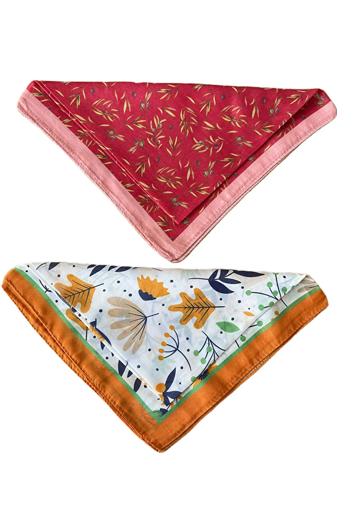 2 Li %100 Pamuklu Bandana Seti Özel Desen Bandana Fular Çanta Aksesuarı Bandana 45x50 Cm