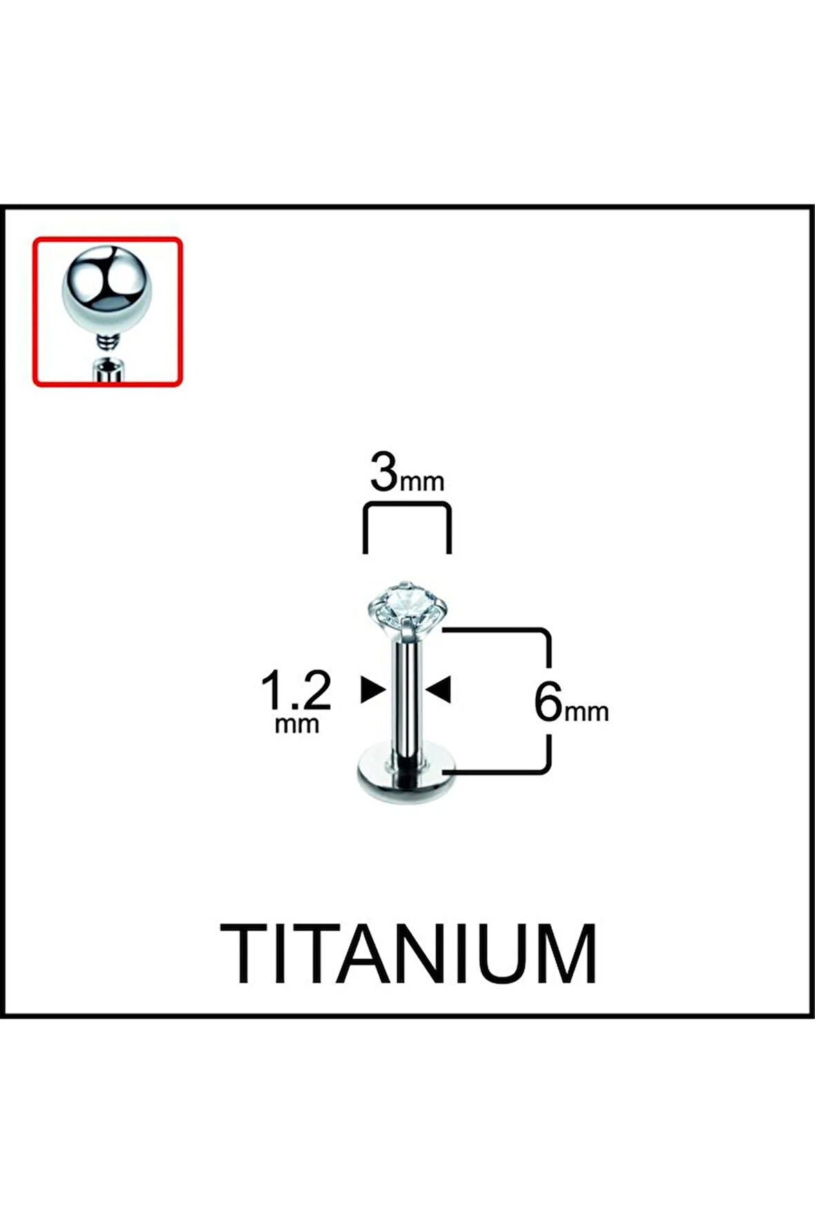 Yüksek Kalite G23 Titanyum Pırlanta Modeli Dudak Kıkırdak Helix Tragus Titanium Piercing