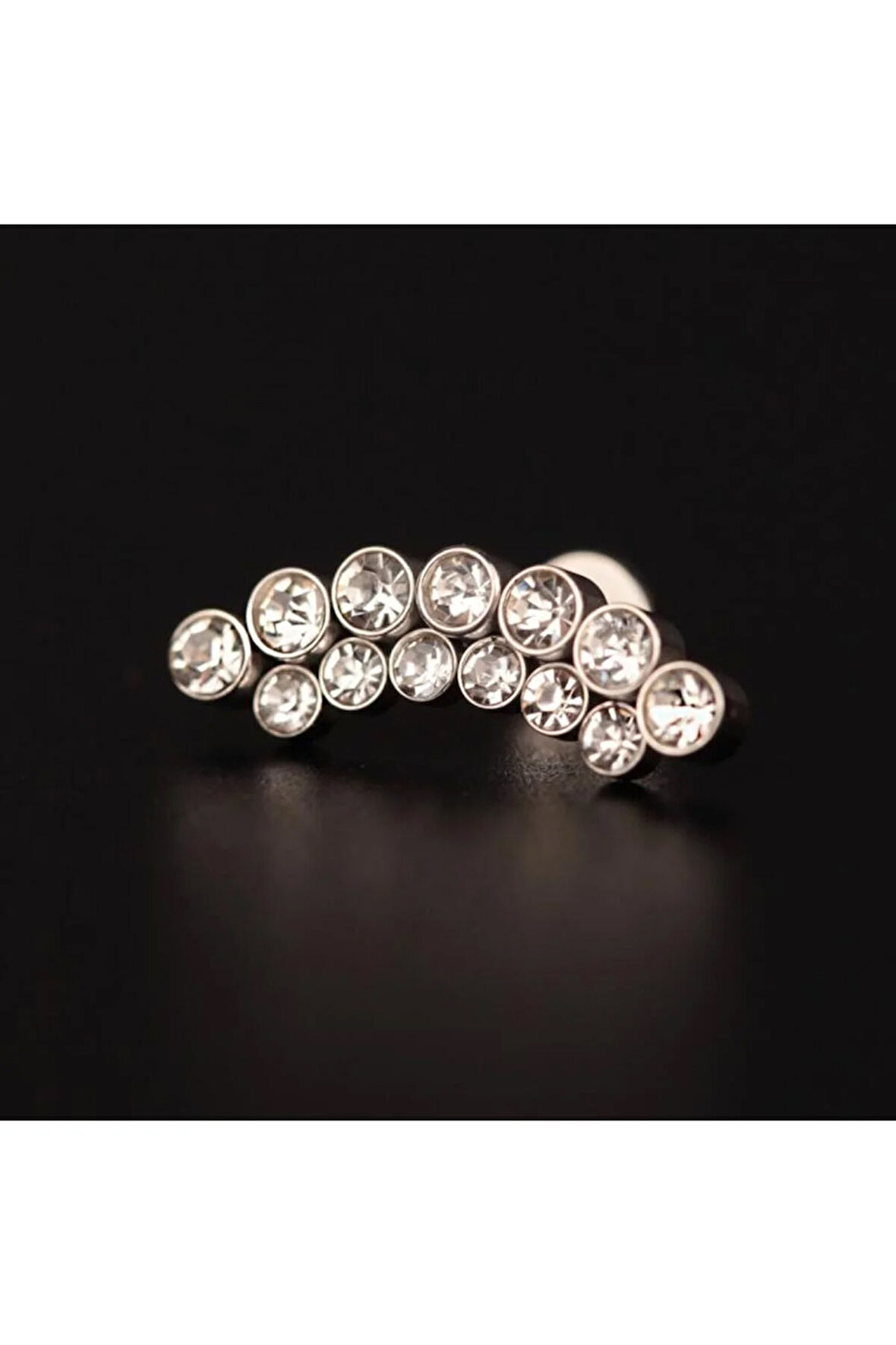 316 L Cerrahi Çelik Pırlanta Modeli Helix Tragus Kıkırdak Piercingi