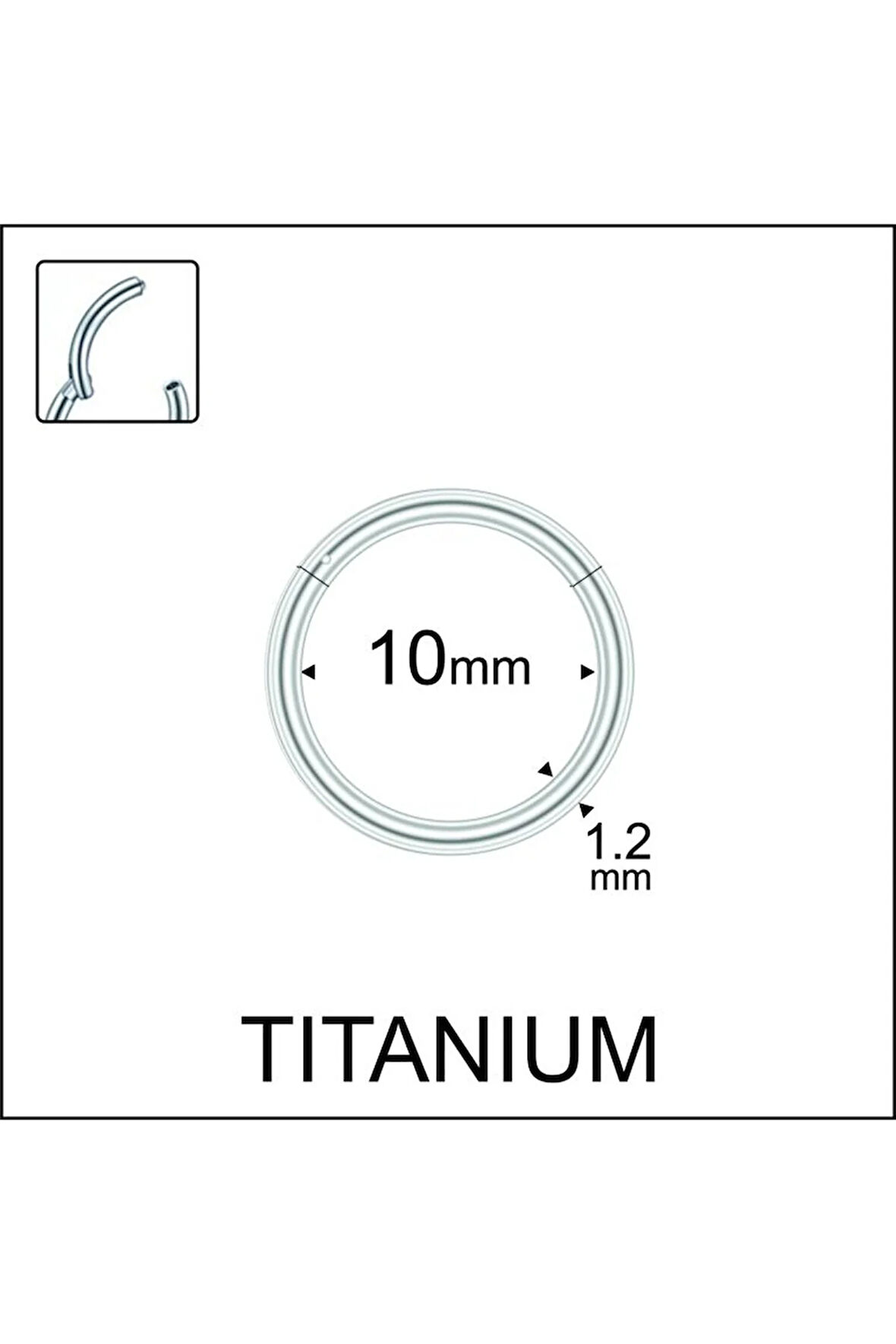 Yüksek Kalite G23 Titanium Titanyum Halka Piercing