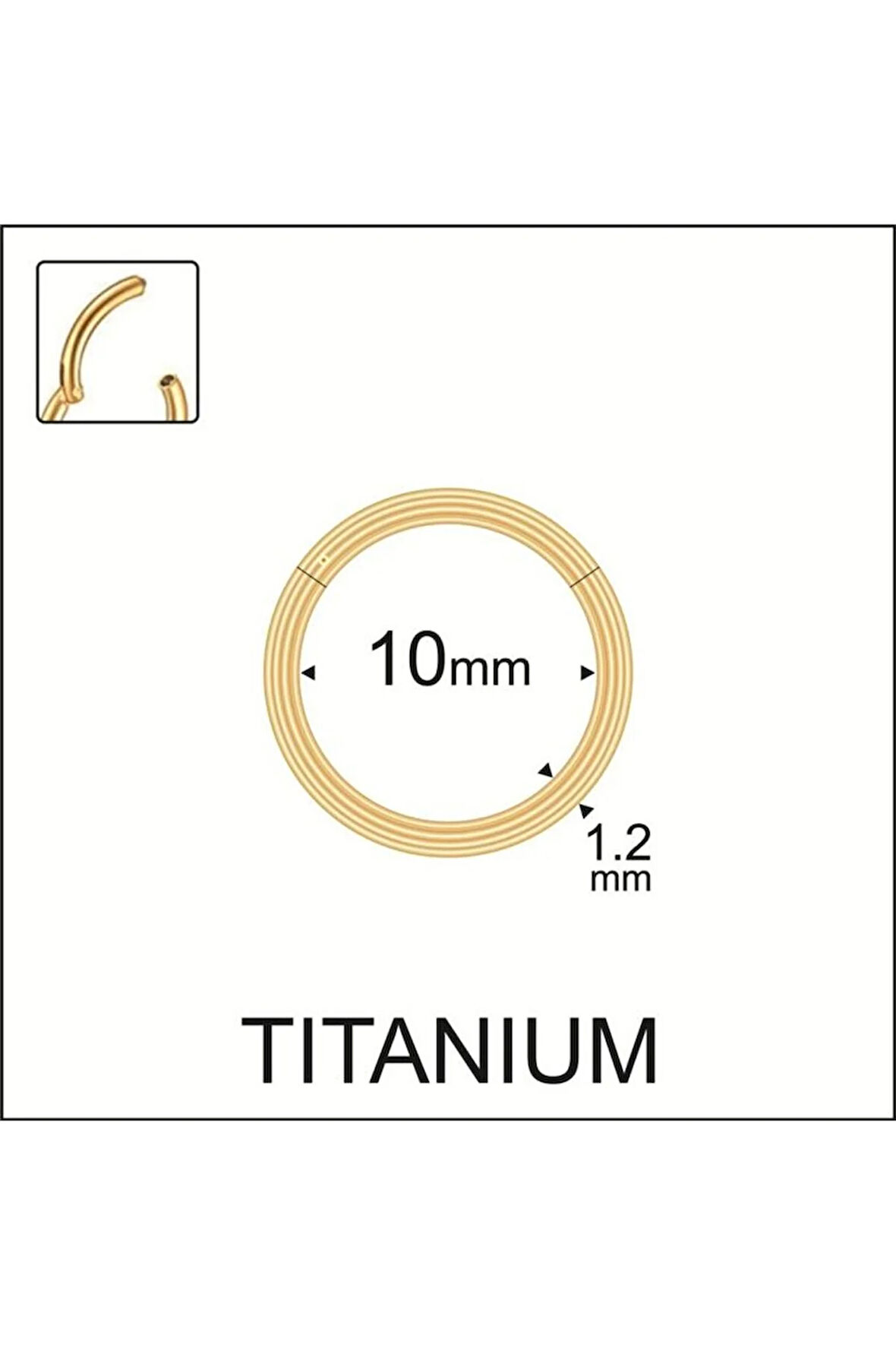 Yüksek Kalite G23 Titanium Titanyum Halka Piercing