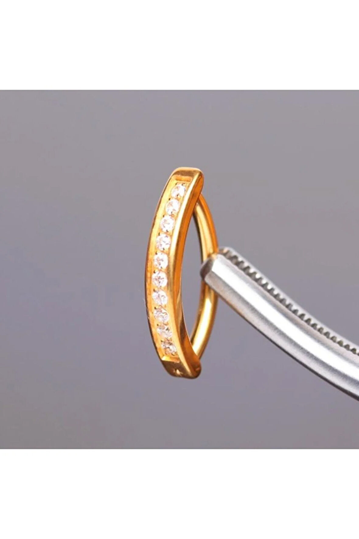 Yüksek Kalite G23 Titanium Pırlanta Modeli Su Taşı Titanyum Göbek Piercingi