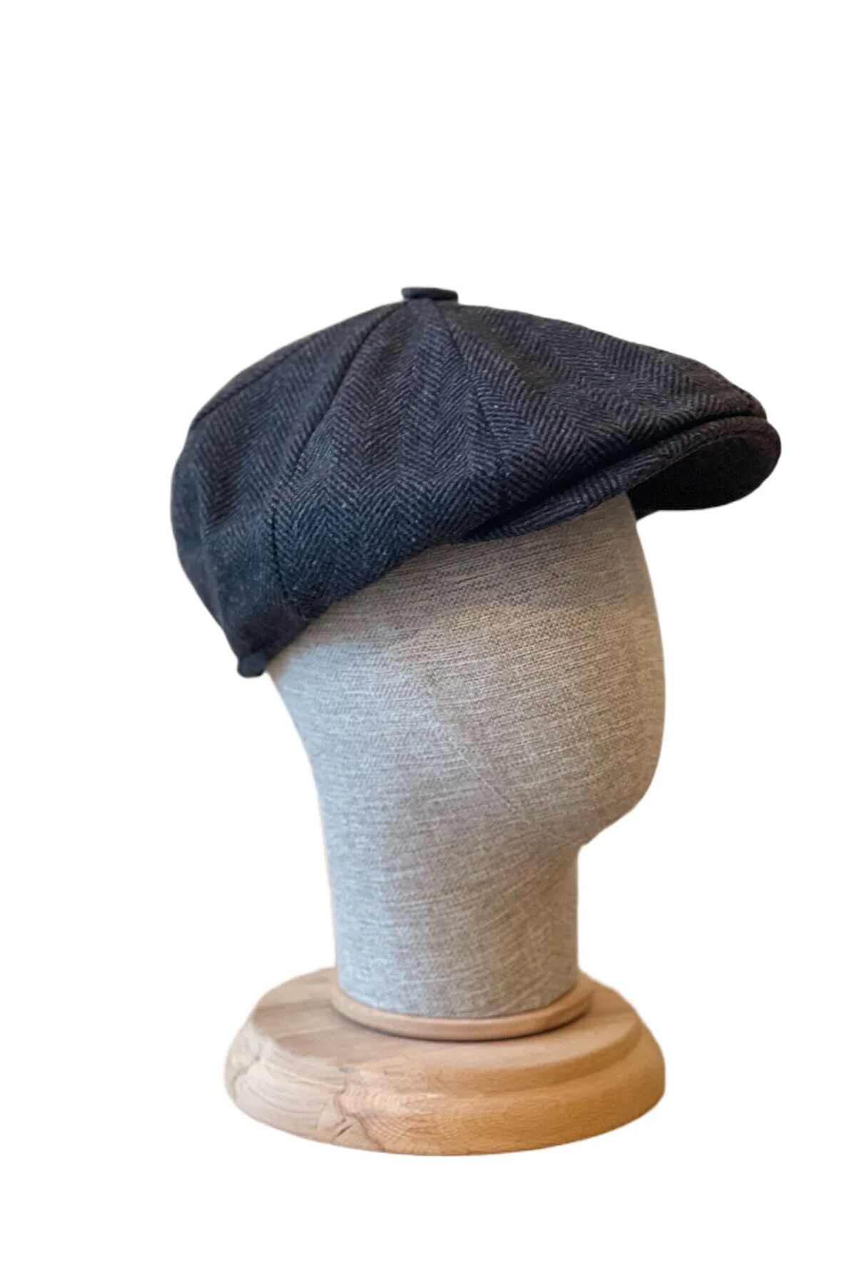 Standart Kışlık Yün Ingiliz Kasket Dökümlü Peaky Blinders Kasket Balıksırtı Kasket Arkası Lastikli