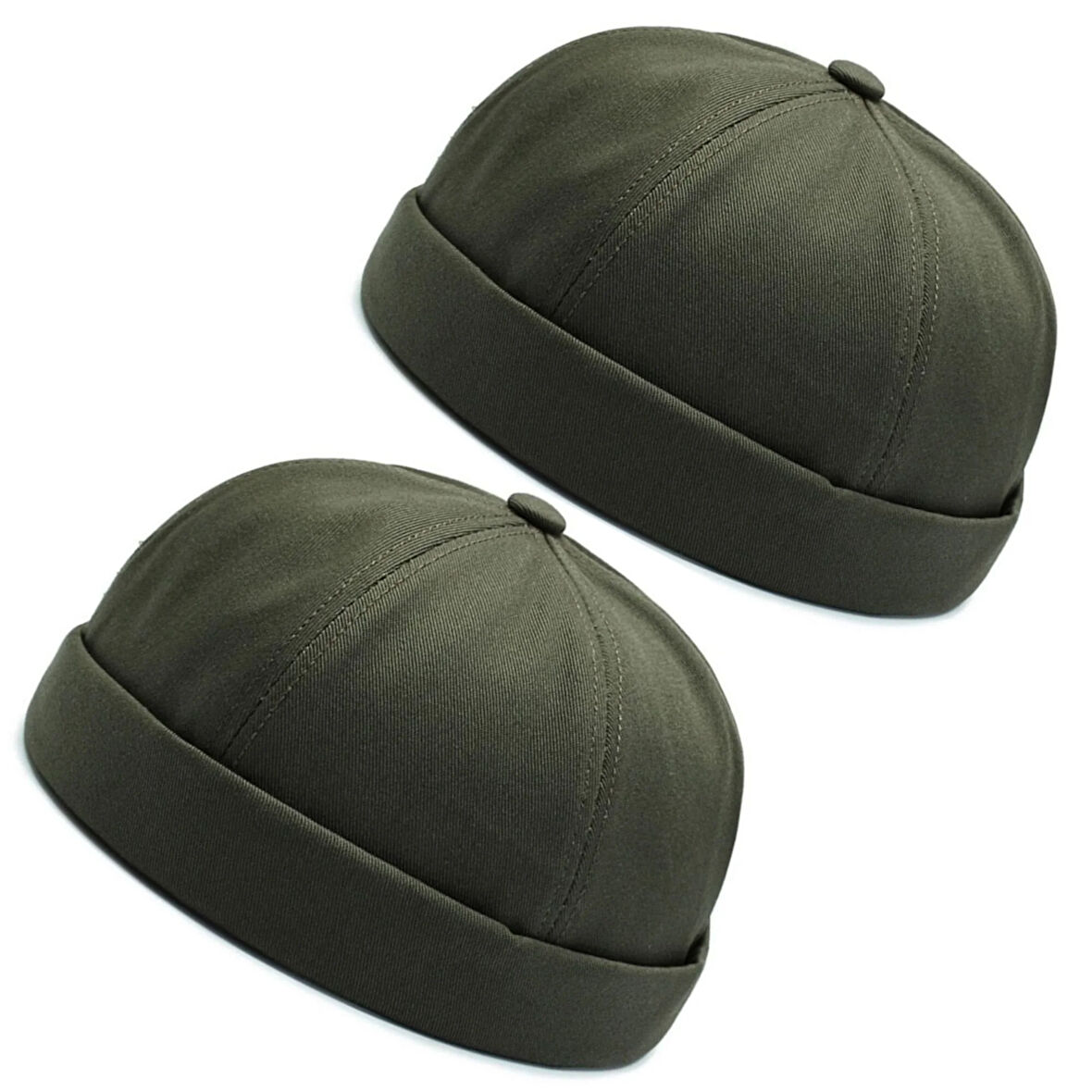 2 Li Set %100 Pamuk Cap Ayarlanabilir Docker Şapka Yazlık Takke Şapka Retro Şapka Takke Şapka