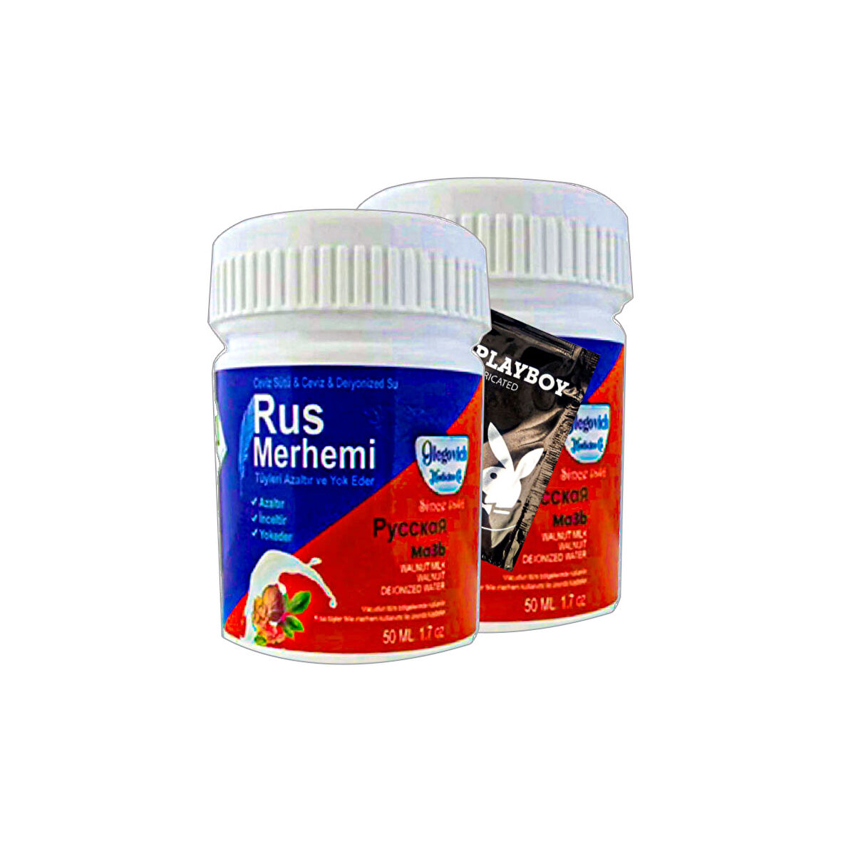 Blue Glegnid Rus Merhemi 2 Adet 50 ml Tüy Dökücü Zayıflatıcı Krem + Jel Hediye