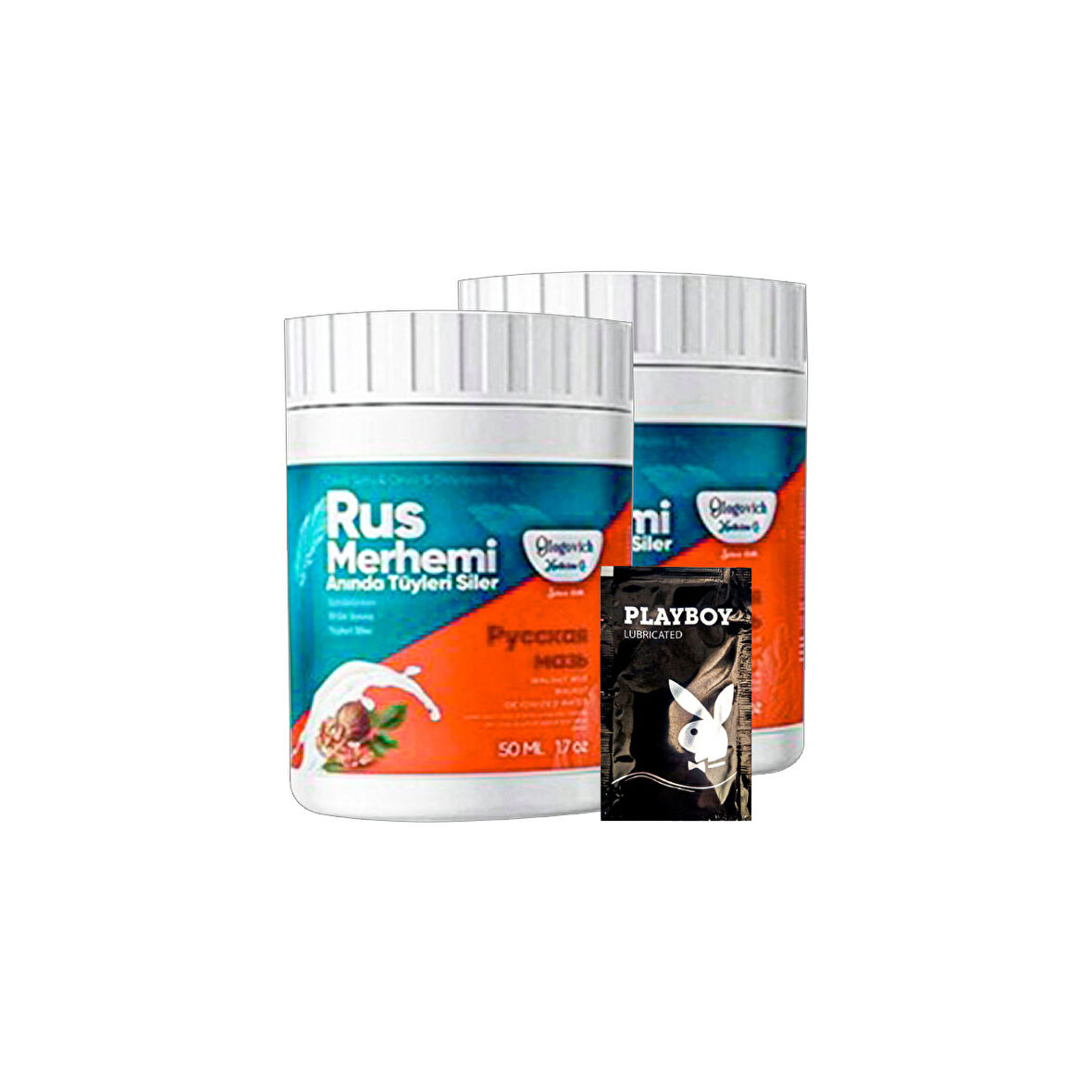 Turquoise Glegnid Ceviz & Ceviz Sütü İçerikli 2 Adet Rus Merhemi 50 ml Tüy Dökücü Zayıflatıcı Krem + Jel Hediye