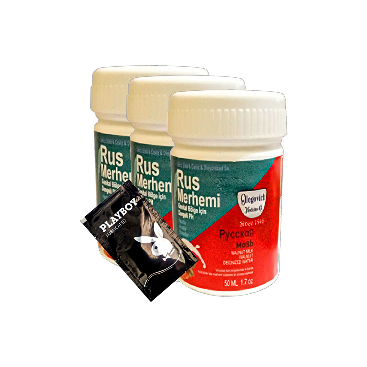 Valnut Milk & Walnut Glegnid Rus Merhemi 3 Adet 50 ml Genital Bölge Tüy Dökücü Zayıflatıcı Krem + Jel Hediye