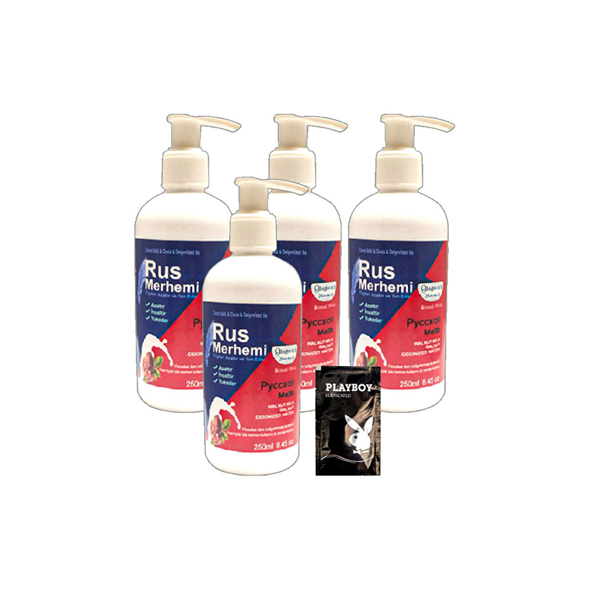 Glegnid 250 ml 4 Adet Rus Merhemi Ceviz Sütlü & Cevizli Tüy Dökücü Zayıflatıcı Krem + Jel Hediye