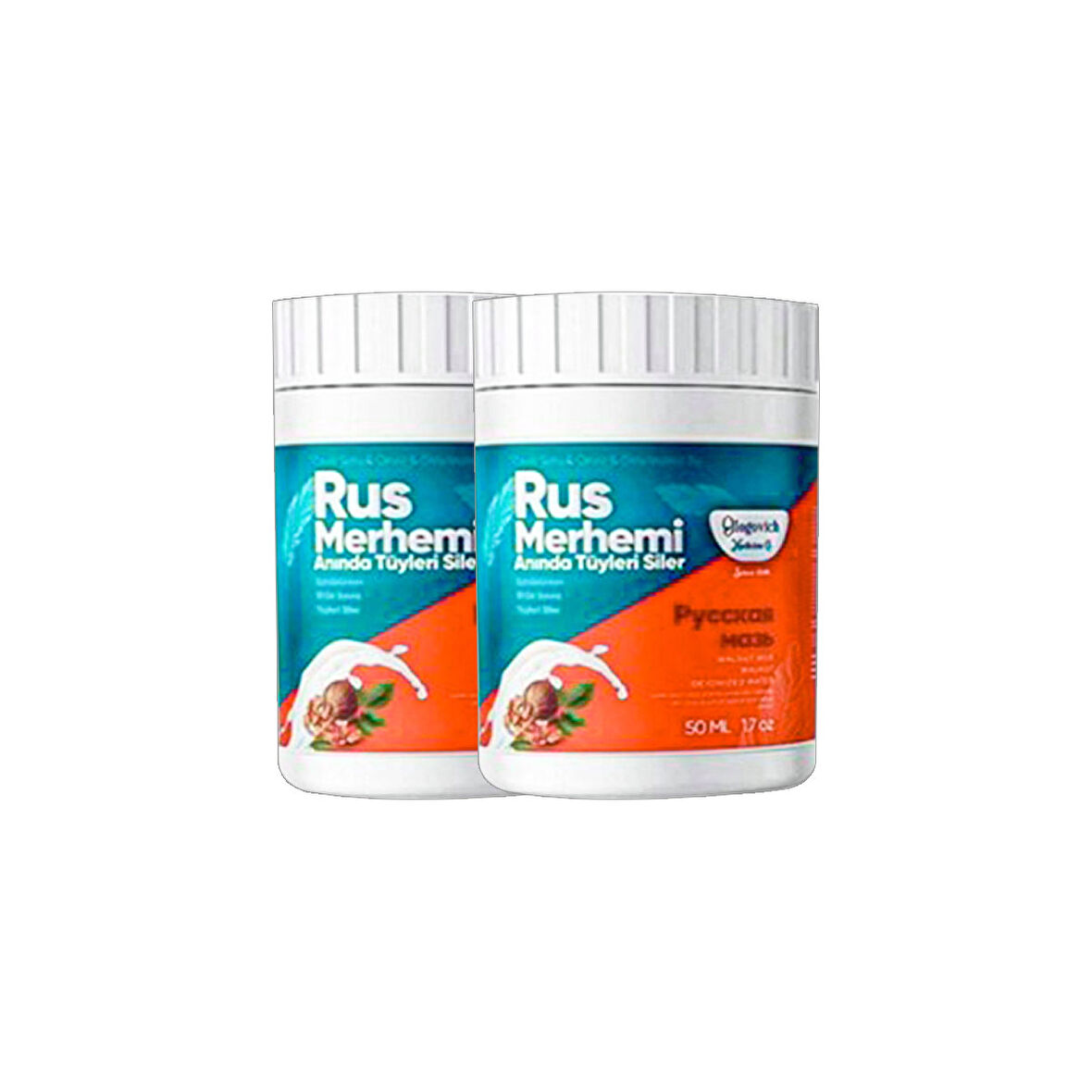 Glegnd Turquoise Ceviz & Ceviz Sütü Tüy Dökücü Zayıflatıcı İnceltici Russ Merhemi 50 ml 2 Adet