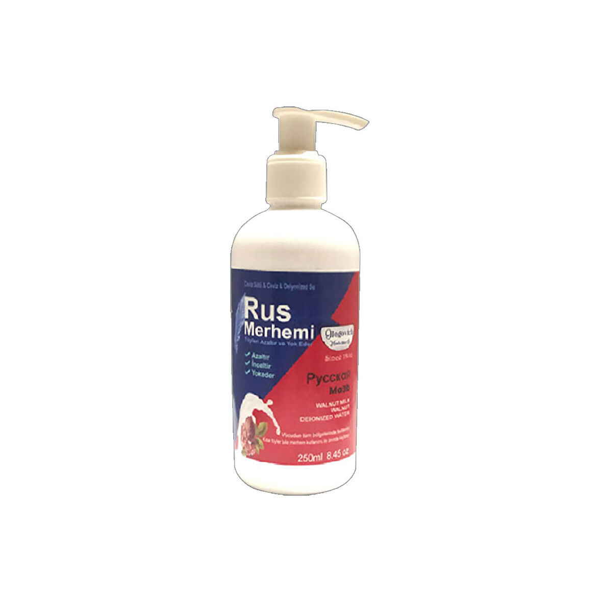 Rus Merhemi 250 ml Ceviz Sütlü & Cevizli Tüy Dökücü Zayıflatıcı İnceltici Krem
