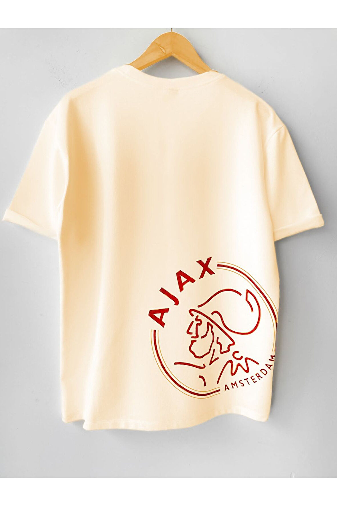 Erkek Baskılı Pamuklu Bisiklet Yaka Kısa Kollu T-shirt