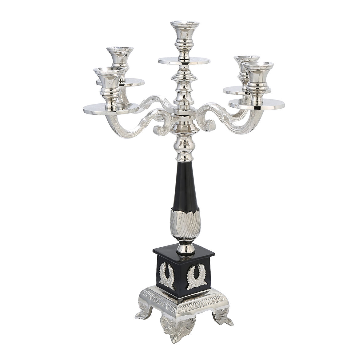 GÜMÜŞ DEKORATİF ŞAMDAN 40*40*53 CM AK.IU0428