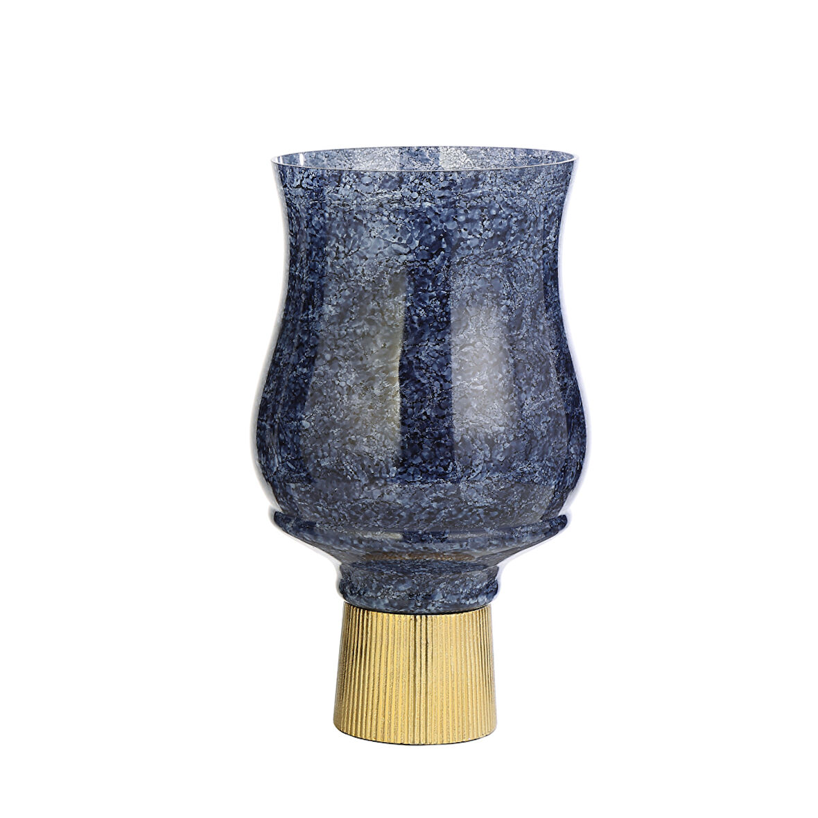 BLUE MOZAİK GOLD KAİDELİ VAZO BÜYÜK 20*20*36 CM AK.JB0152