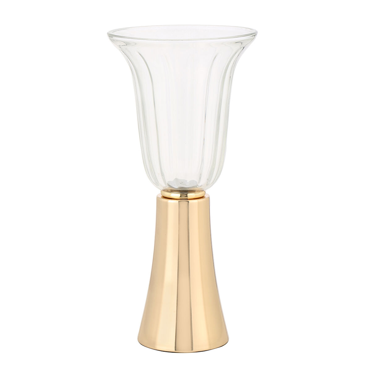 GOLD KUPA BÜYÜK MUMLUK  15*15*40 CM AK.JD0100