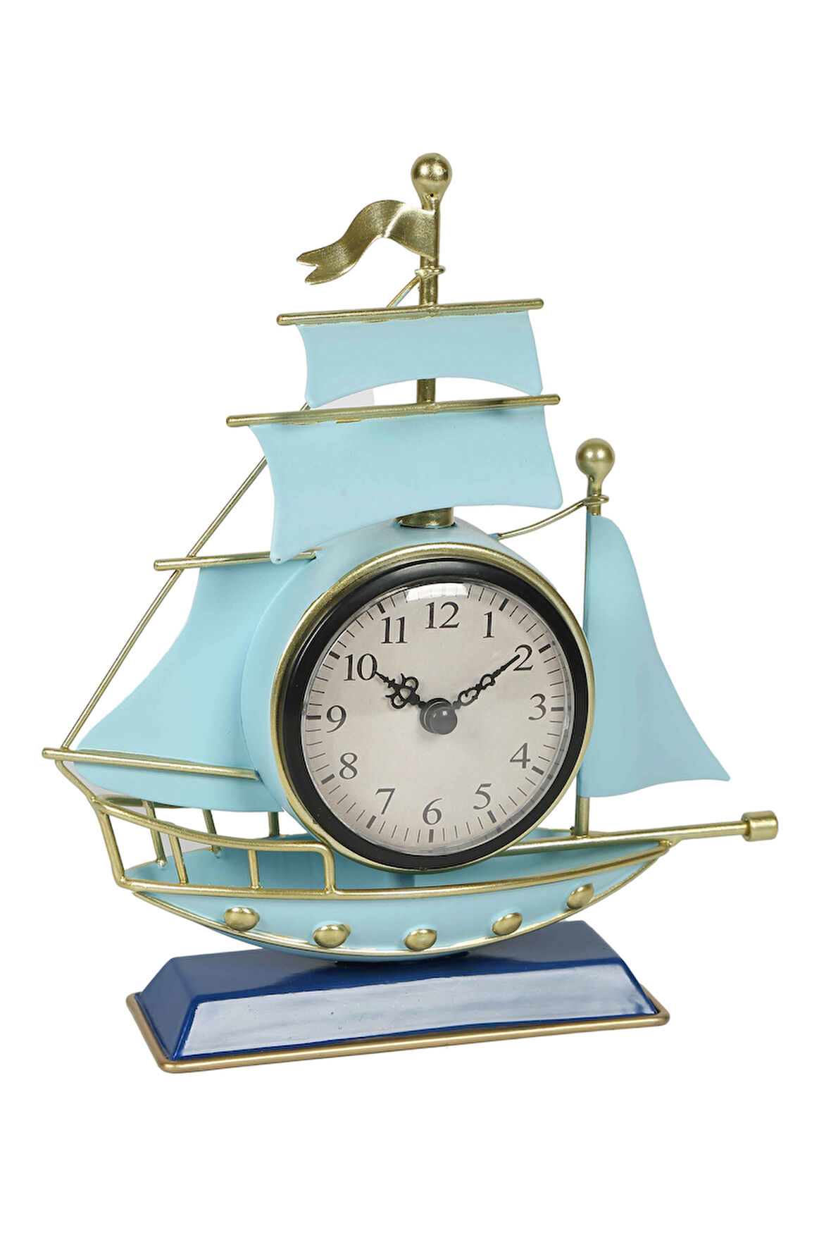 Vitale Mavi Yelkenli Masa Saati 20*6*22.5 cm