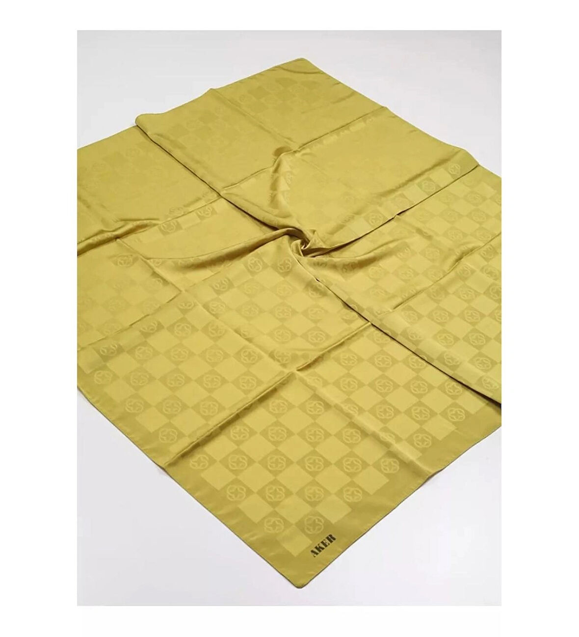 AKER MONOGRAM EŞARP YEŞİL