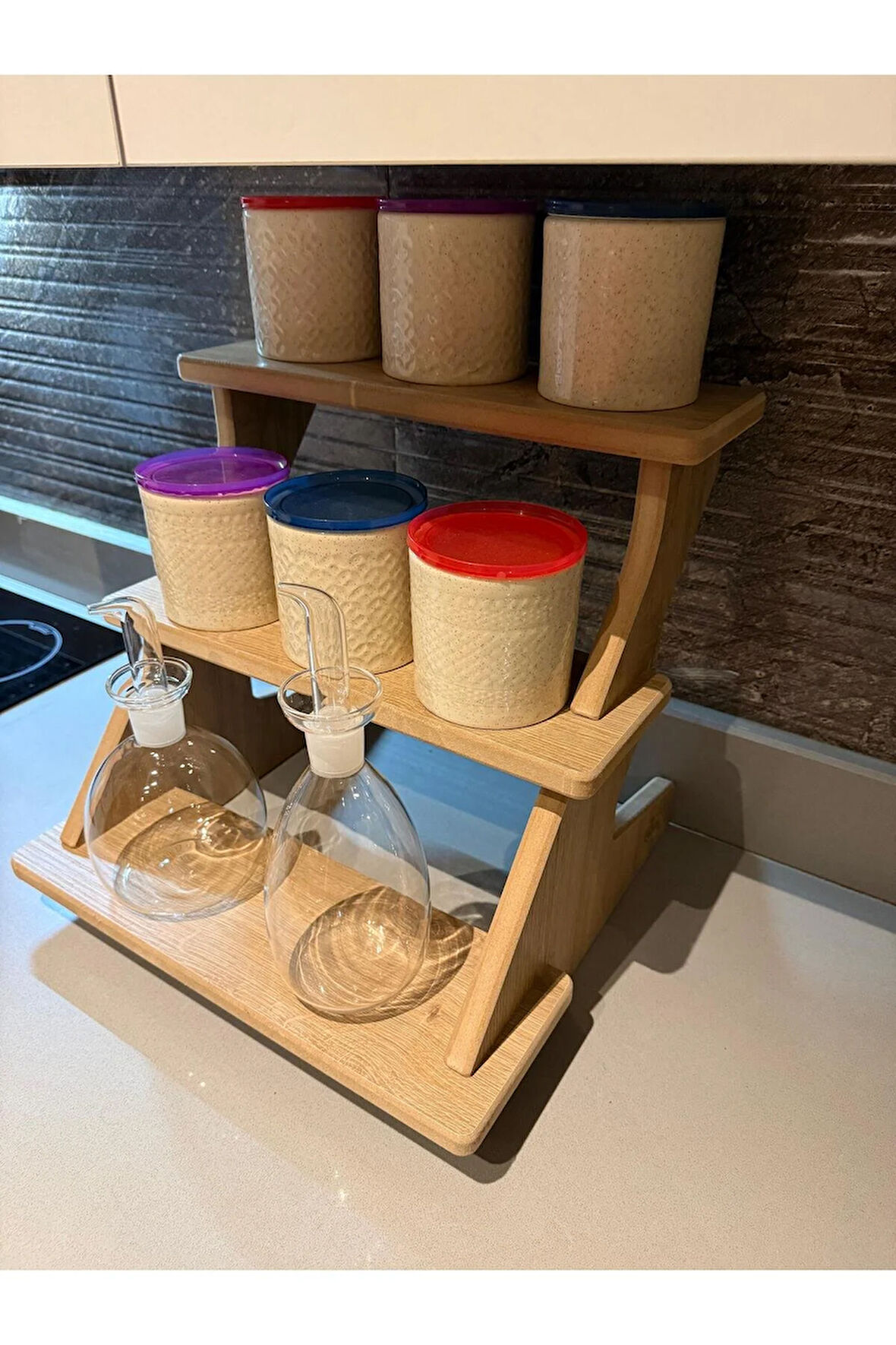 Lüx Baharatlık Stant, Modern Stand, fuar standı, 3 raflı tezgah üstü raf