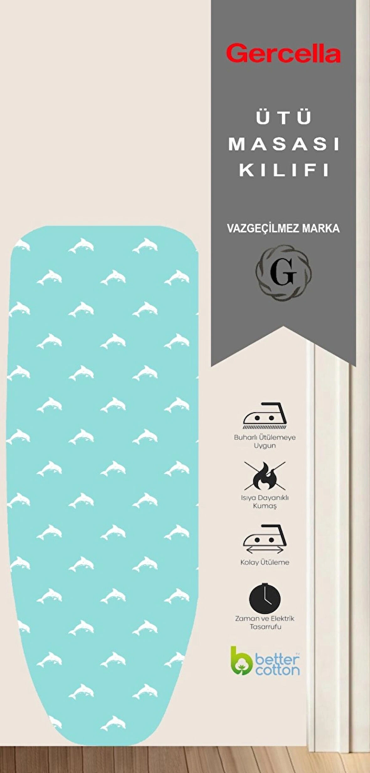 COMFORT (HEDİYELİ)YNS SU YEŞİLİ ÜTÜ MASASI KILIFI ÖRTÜSÜ BEZİ IRONİNG BOARD COVER