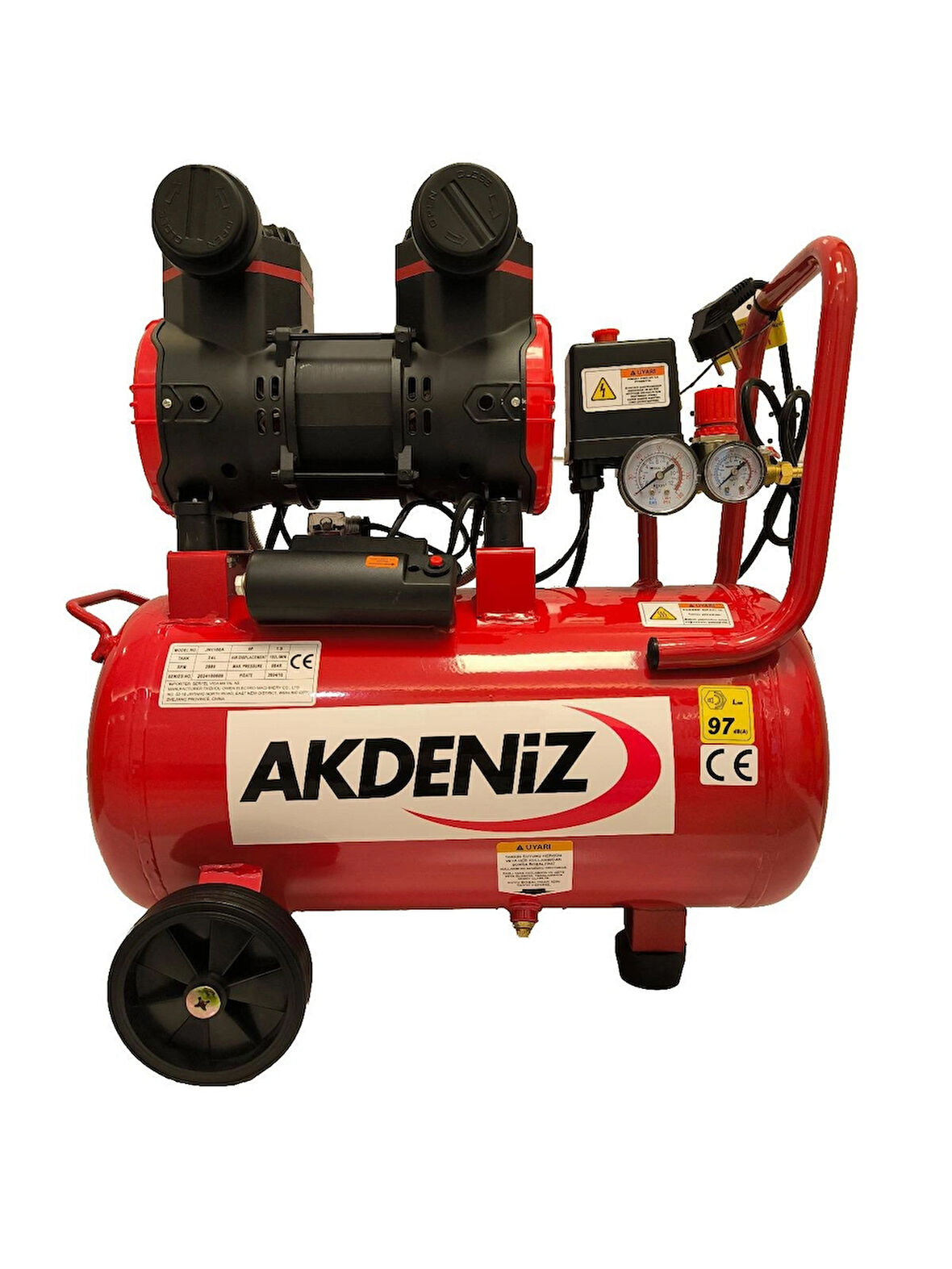 Akdeniz 24 Litre Yağsız Hava Kompresörü 1,5 Hp