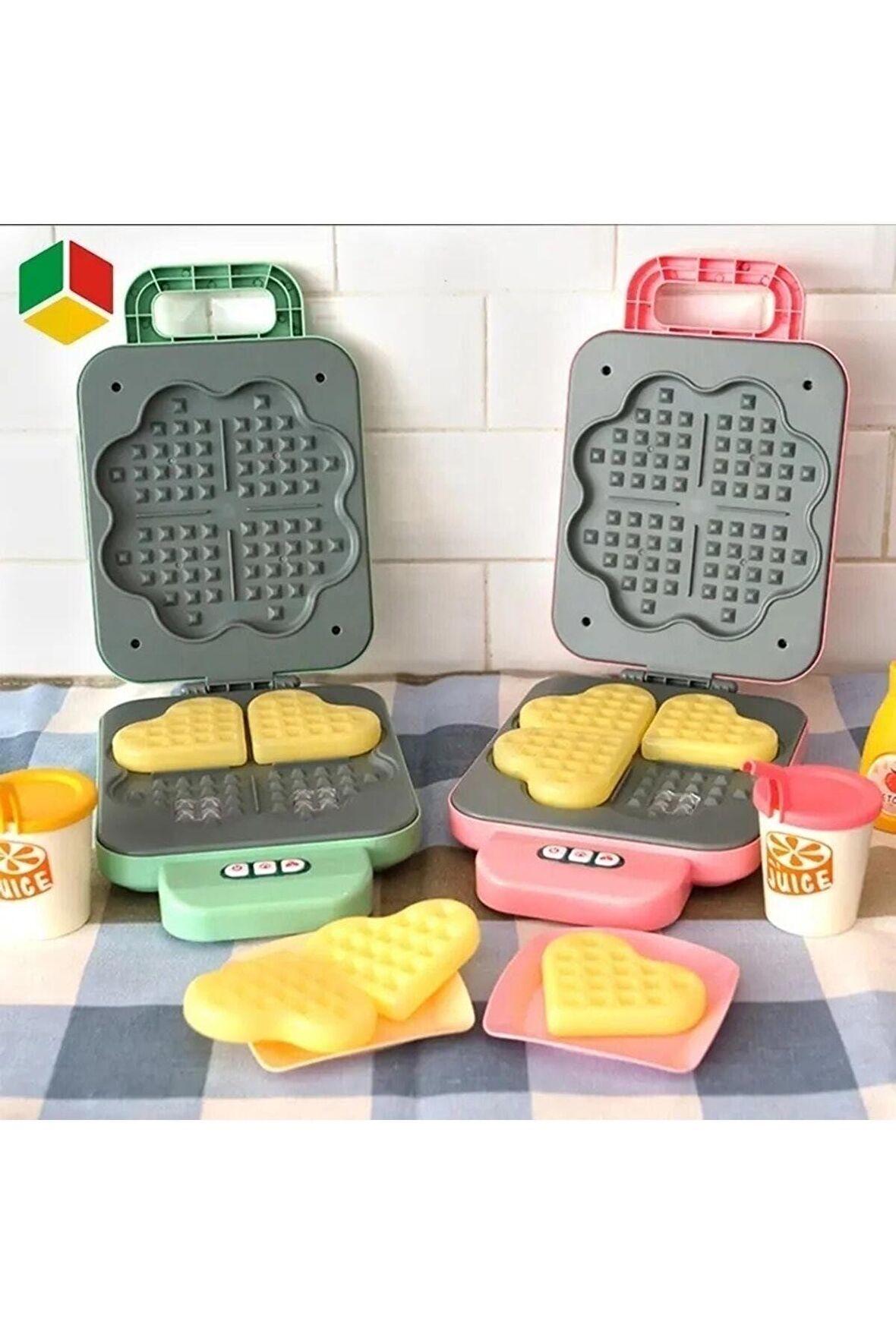 Renk Değiştiren Oyuncak 8 Parça Waffle Makinası Işıklı Ve Sesli