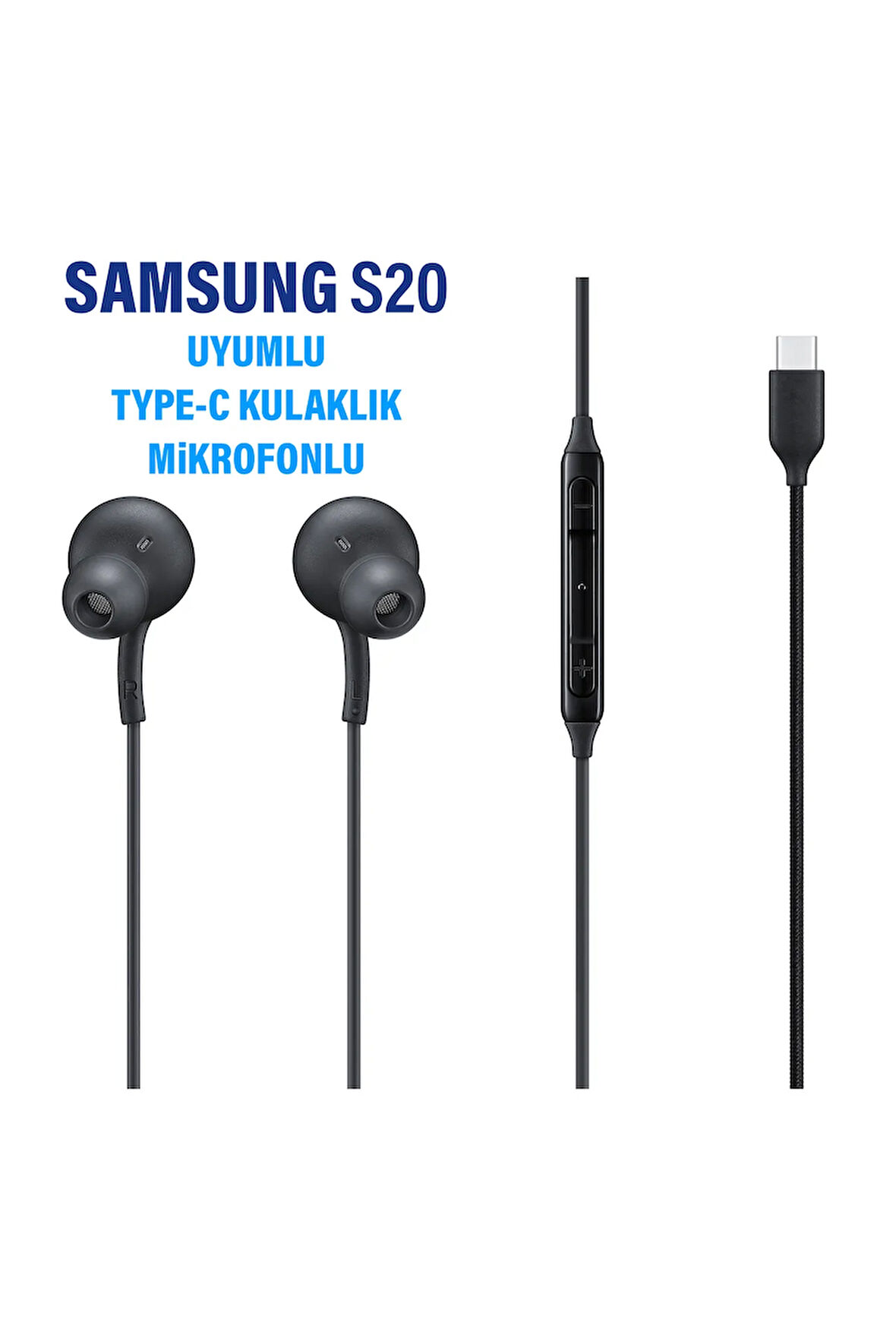 Samsung S20 Uyumlu Type-c Kulaklık Mikrofonlu AKG Tasarım