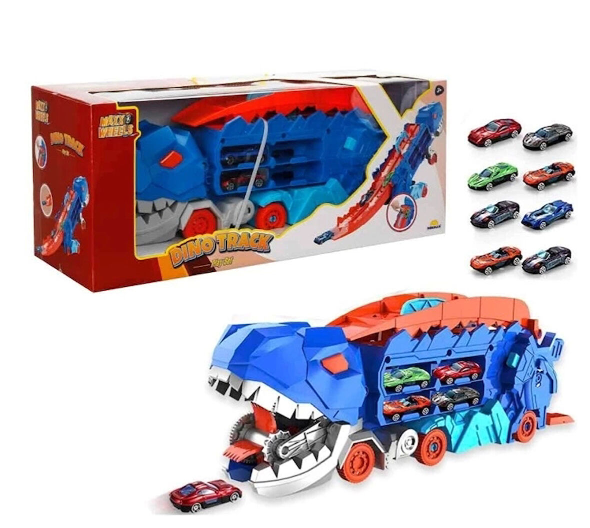 Sunman 3in1 Maxx Wheels Dönüşebilen Dinozor Yarış Kamyonu Oyun Seti