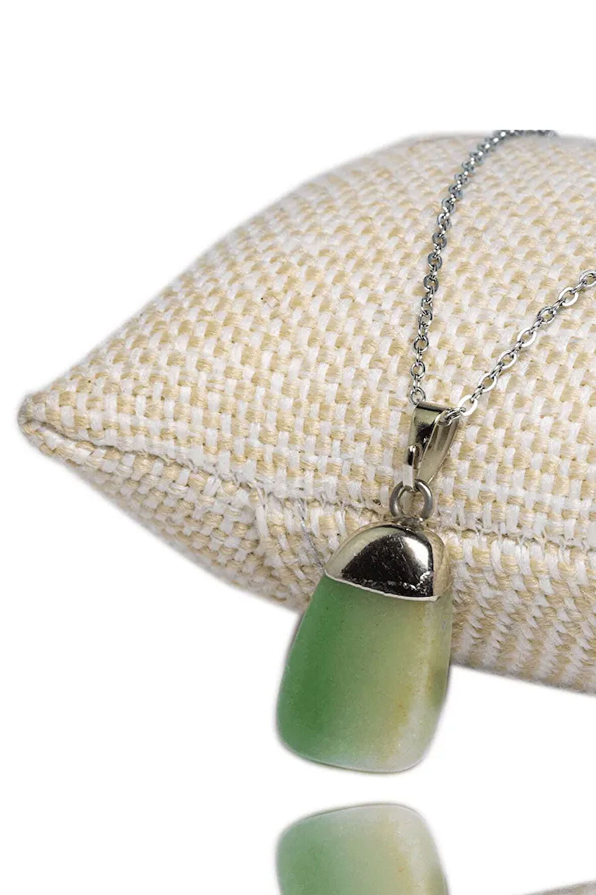 Sertifikalı Ham Işlenmemiş Doğal Aventrurin Taşı Kolye