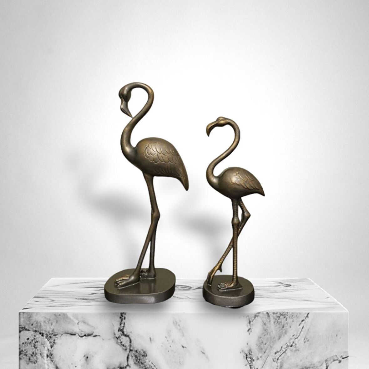 2'li Antrasit Flamingo Biblo