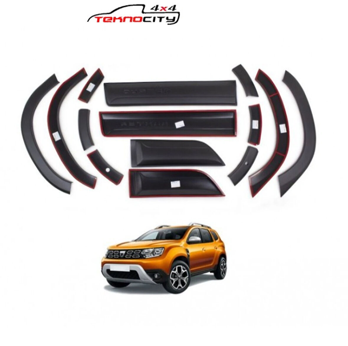 DACİA DUSTER 2018 + ÇAMURLUK DODİK KAPI KAPLAMA SETİ DÜZ TİP